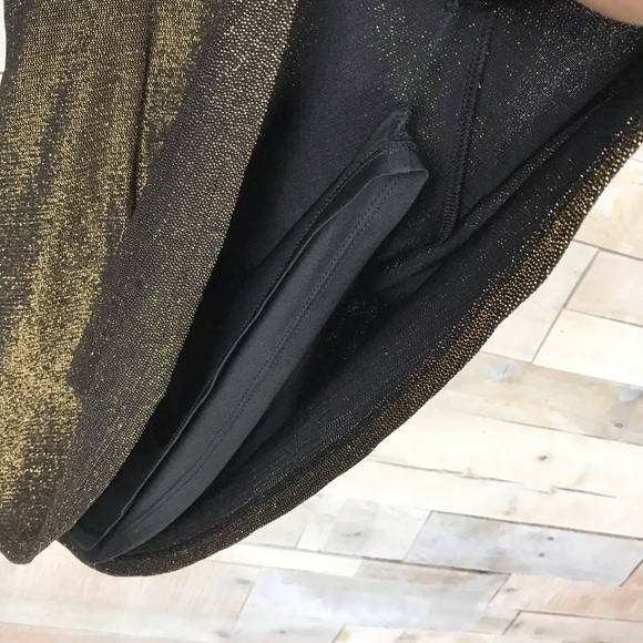 Express Gold Metallic Fit Flare Party Dress XS - Picture 6 of 8